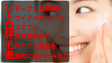 レディアン（LEDIAN）トライアルキットの口コミでの評判と効果は？毛穴ケア化粧品を徹底的に調べてみた！